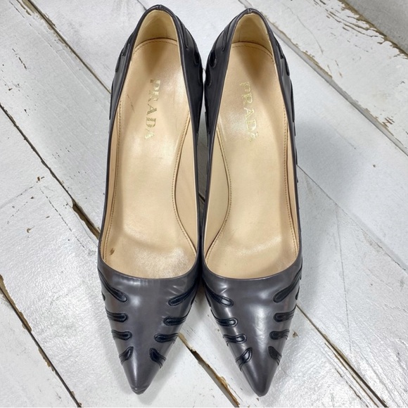 Prada Patent Leather Zebra Print Heels - Picture 4 of 6